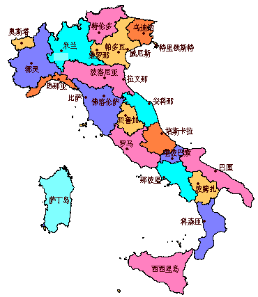 Mappa di Italia